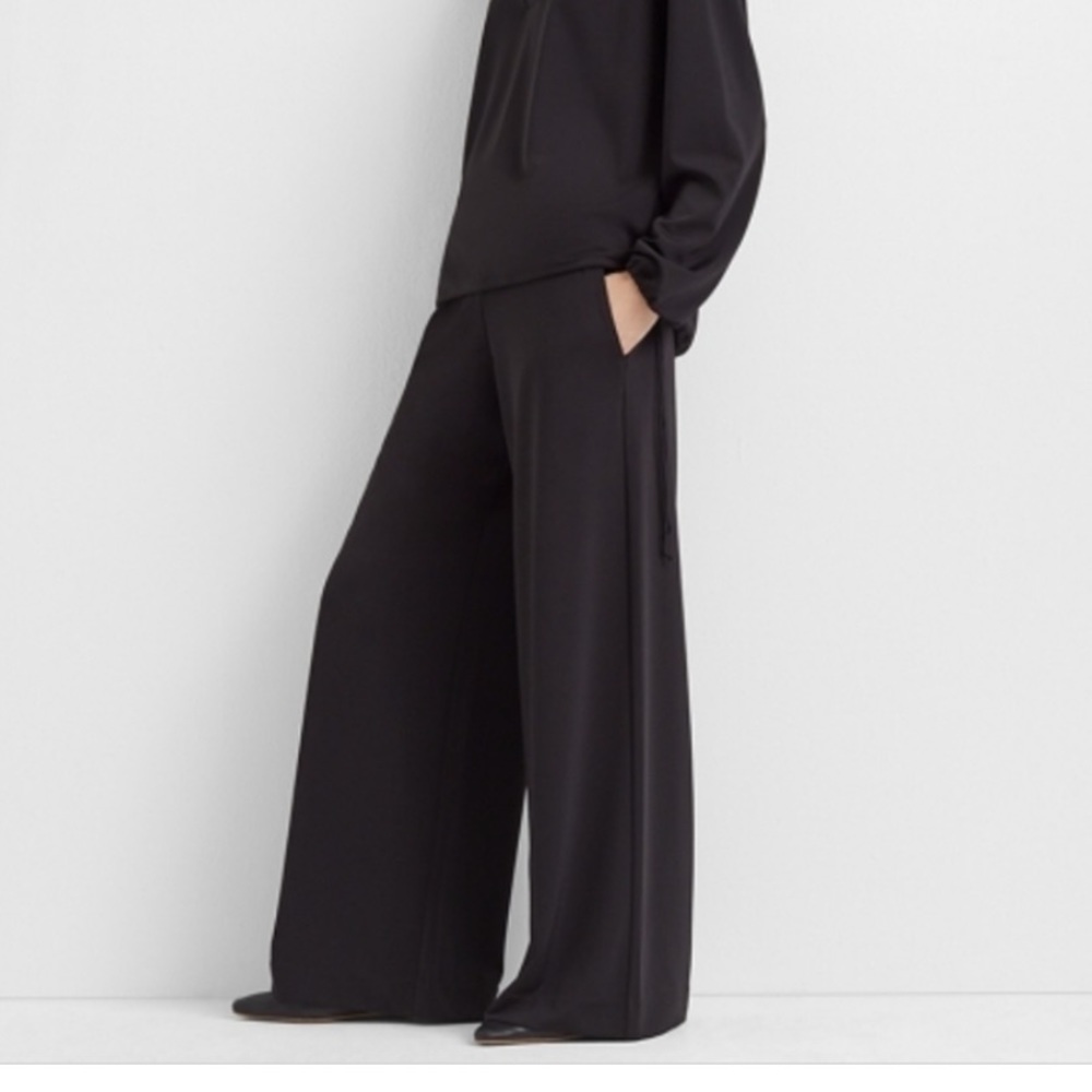 Club Monaco black wide leg knit pants